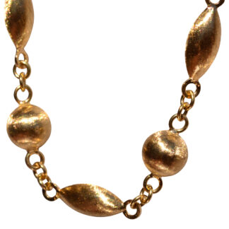 SOLD - The Andorra: Outstanding Italian Station Necklace in Yellow Gold