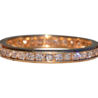 The Mount Madden:  Yellow Gold Eternity Band Set with Natural Diamonds