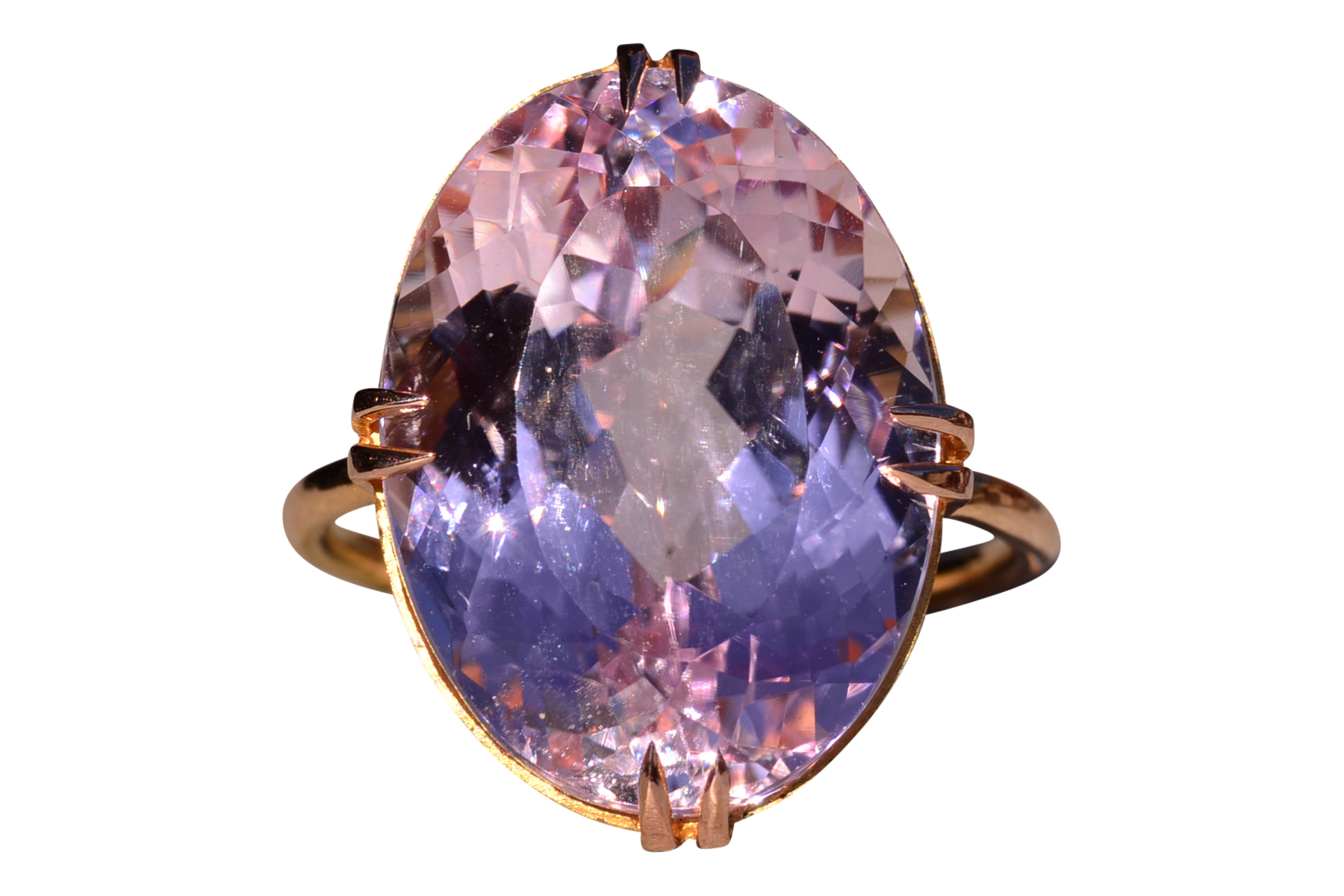 The Kable: Antique 18K Yellow Gold Kunzite Cocktail Ring