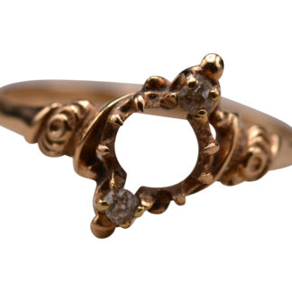 Victorian Rose Gold Mounting with Diamonds
