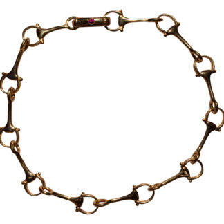 SOLD - The Roberto: Vintage Yellow Gold Horse Stirrup Bracelet by Roberto Coin