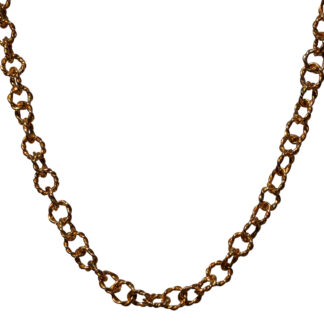 The 43rd Street:  Yellow Gold Specialty Twisted Chain Link Chain