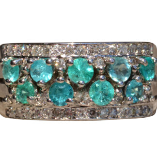 SOLD - The Doylestown:  Vintage Pariaba Right Hand Ring in White Gold