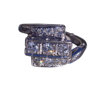 The Kimberly:  Antique Platinum Cocktail Style Ring