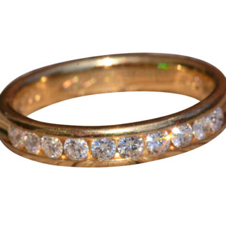 The Diamante:  Yellow Gold Stackable Band set with 0.36 Carats of Diamonds