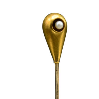 The Seed: Vintage Enos Richardson Signed 14 Karat Yellow Gold and Pearl Stick Pin