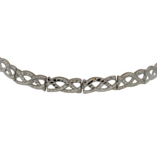 SOLD - The Darlene:  Diamond Cut White Gold Bracelet