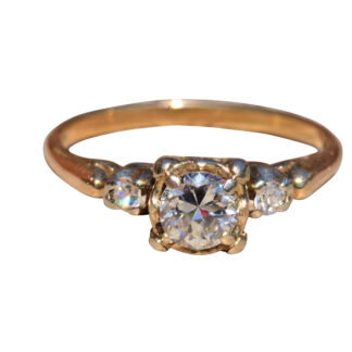 SOLD: The York Road: Retro 1940's Engagement Ring with old Diamonds