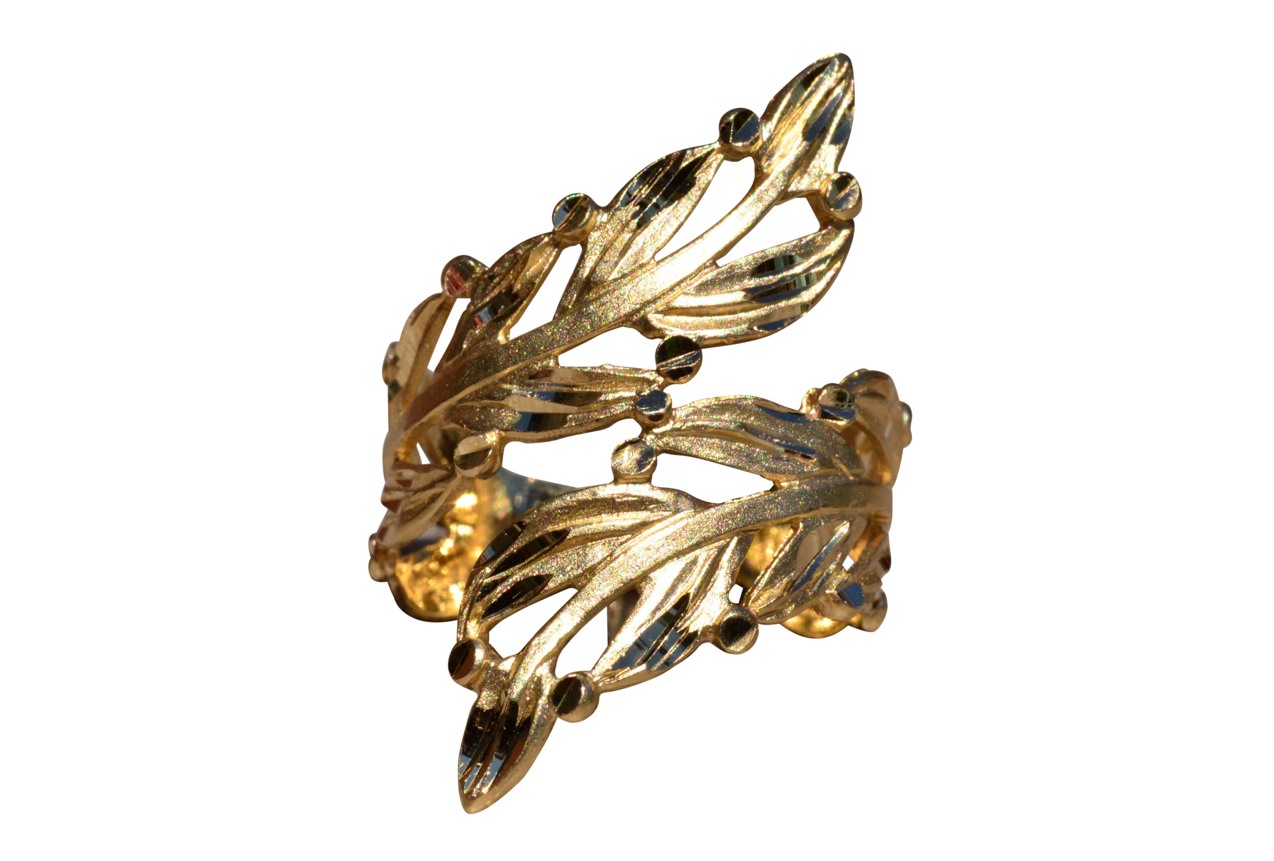 SOLD - The Woodhaven Road: Yellow Gold Floral Statement Ring