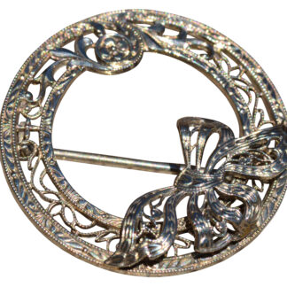 SOLD - The Bruckner Boulevard:  Antique Filigree Circle Brooch
