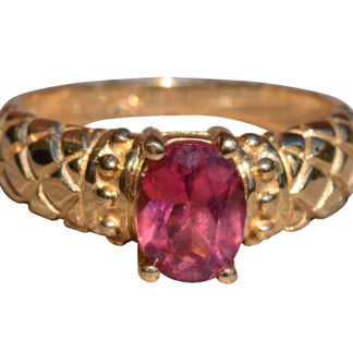 SOLD - The Granville Road:  Signed Contemporary Pink Tourmaline Ring