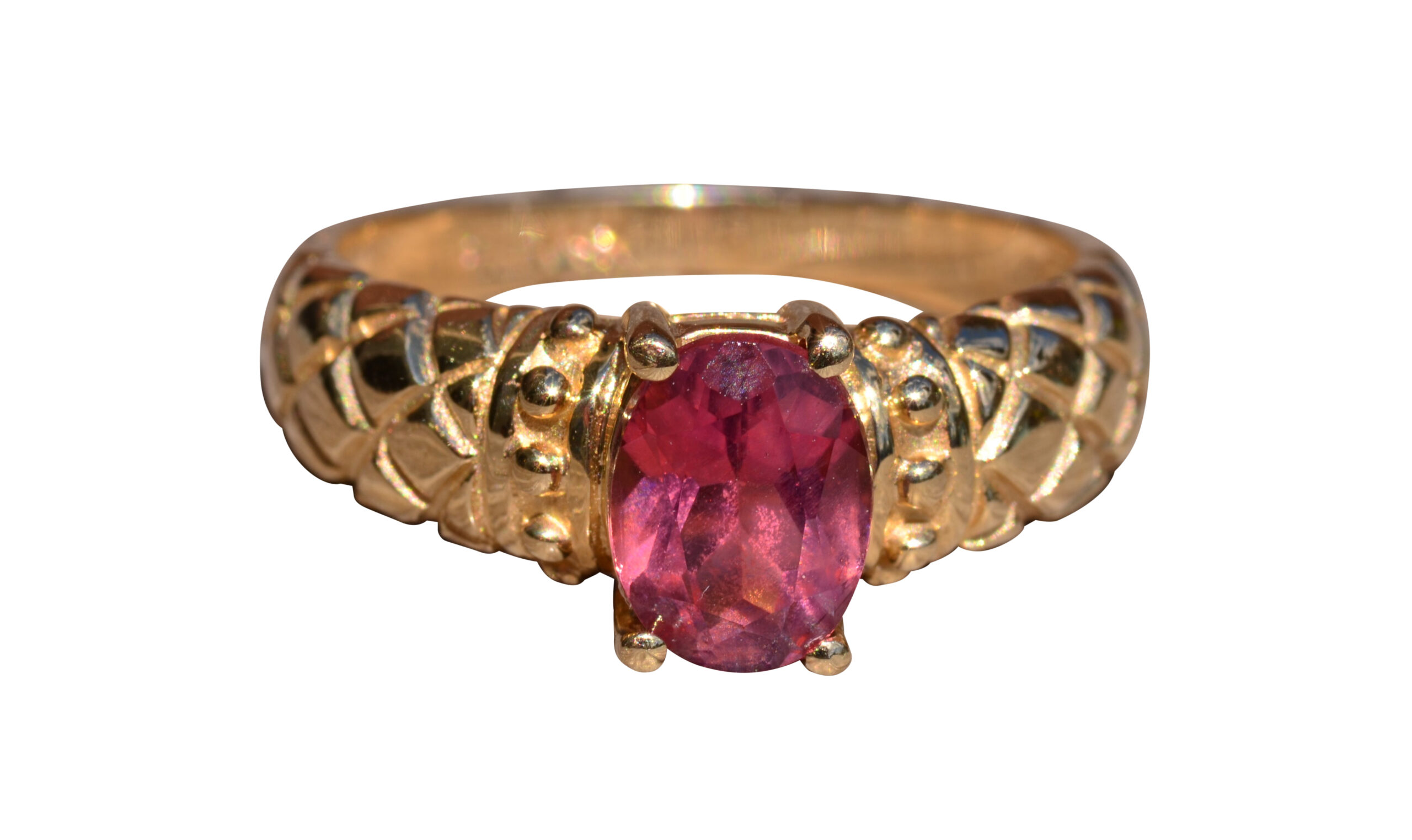 SOLD - The Granville Road: Signed Contemporary Pink Tourmaline Ring