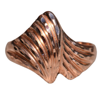 SOLD - The Avalon Boulevard:  Contemporary Diamond Cut Rose Gold Ring