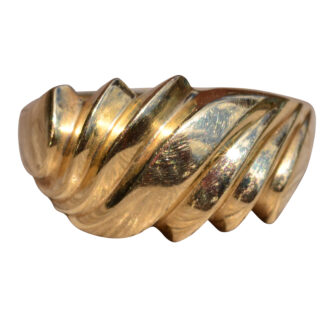 SOLD - The Ballard Street:  Contemporary Yellow Gold Wave Ring