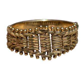 The Kimron:  Flexible Yellow Gold Trendy Ring