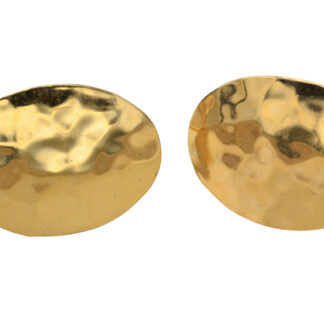 SOLD:The Rupel Way:  Hand Made Hammered Yellow Gold Earrings