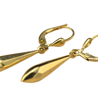 SOLD - The Memorial Drive:  Faceted Yellow Gold Dangler Earring Drops
