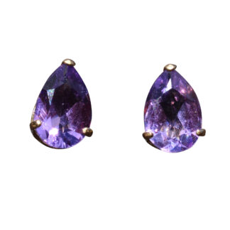 SOLD - The Shiloh Street:  Pear Shaped Amethyst Stud Earrings