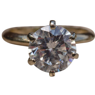 SOLD - The Steadfast:  2.50 Carat Round Brilliant Cut Solitaire Engagement Ring