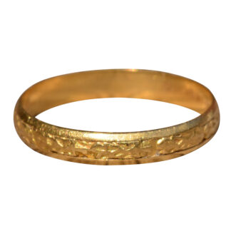 The Ash Lane:  Yellow Gold Floral Motif Eternity Band