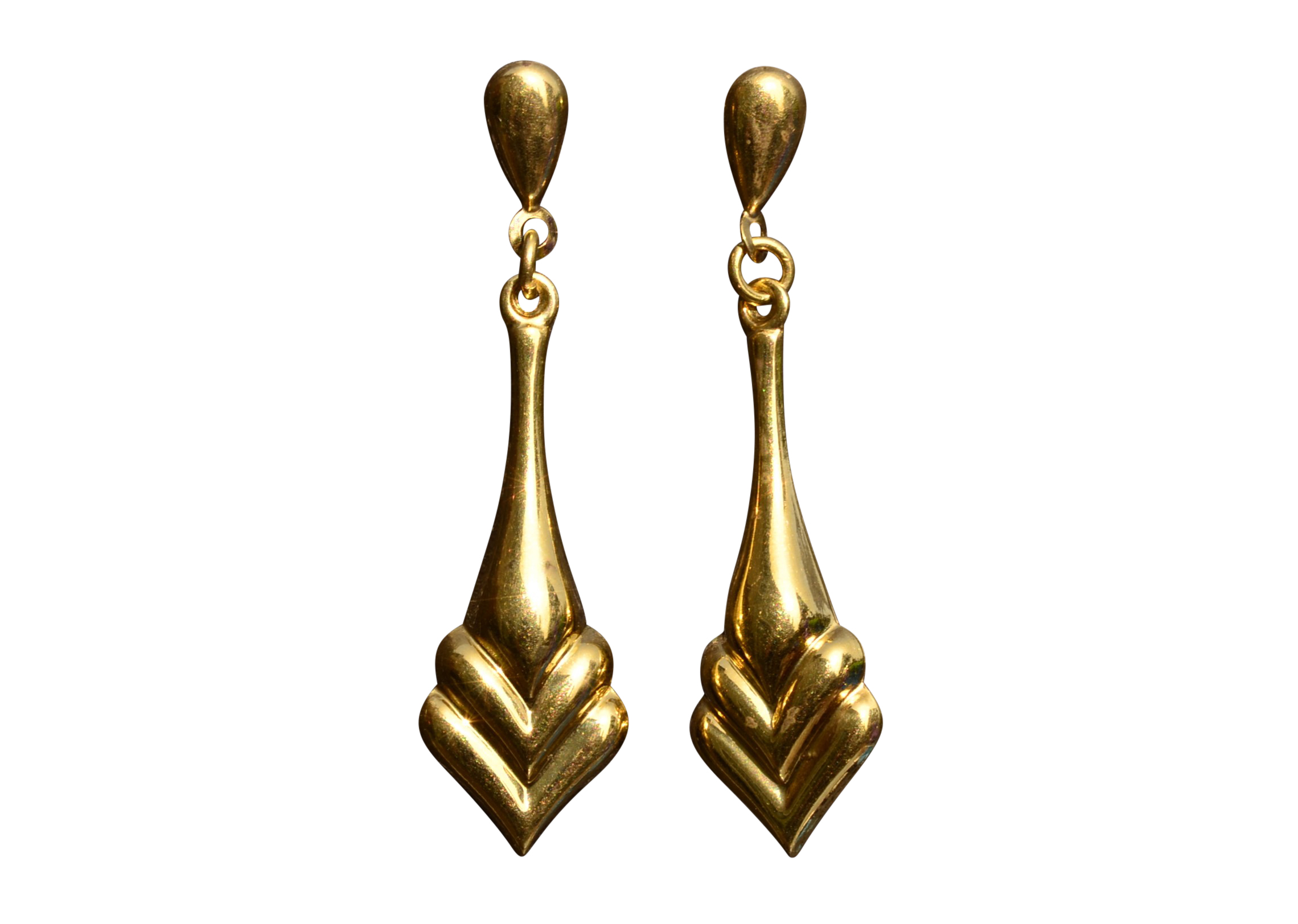 SOLD - The Stuyvesants: 18 Karat Yellow Gold Danglers