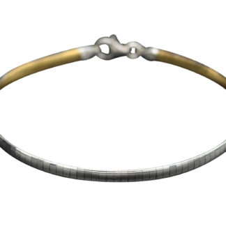 SOLD - The Marengo:  Italian Made Reversible Two Tone 14 Karat Gold Omega Bracelet