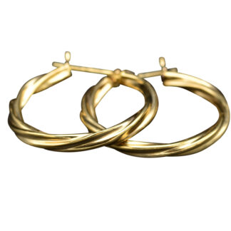 The Maudinas:  Vintage Ladies 14 Karat Gold Hoop Earrings