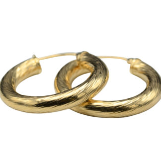 The Benicias:  Classic Ladies 14 Karat Yellow Gold Hoops