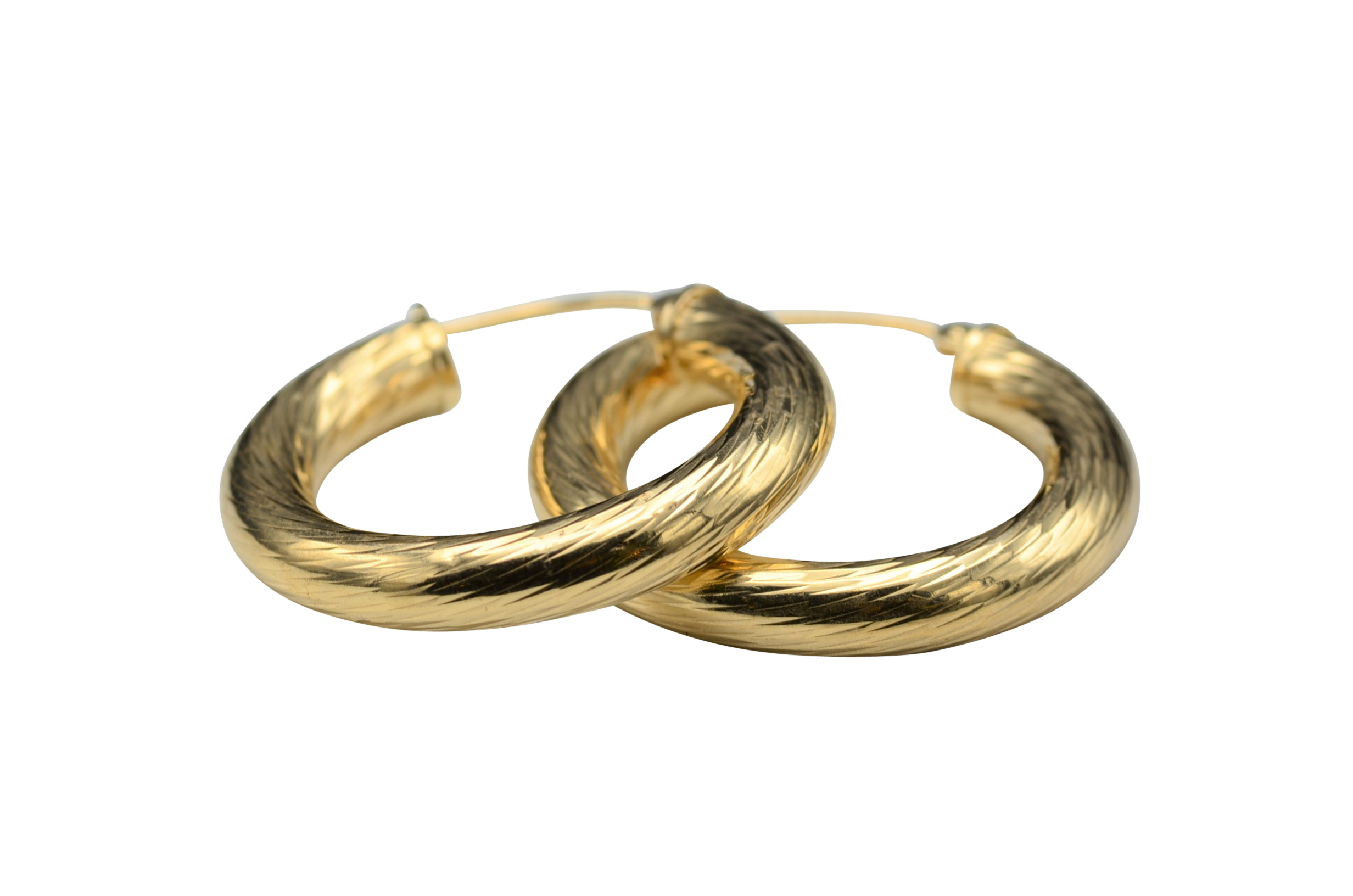 The Benicias: Classic Ladies 14 Karat Yellow Gold Hoops