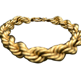 SOLD - The Lurleen:  Vintage 1980's Era Original Ladies 14 Karat Yellow Gold Twisted Rope Bracelet
