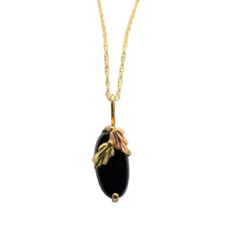 The Ara:  Ladies Black Hills Gold Onyx Necklace
