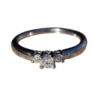 The Sponde:  Past Present and Future Diamond Engagement Ring in White Gold