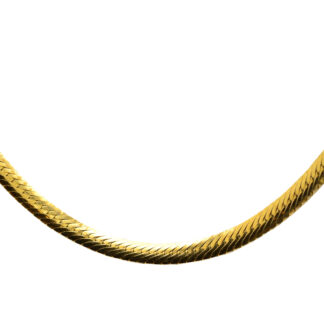 Ladies 14 Karat Yellow Gold Herringbone Necklace