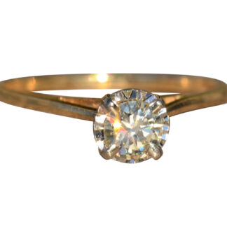 SOLD: The Alanis:  Classic Solitaire Diamond Engagement Ring in 14K Yellow Gold