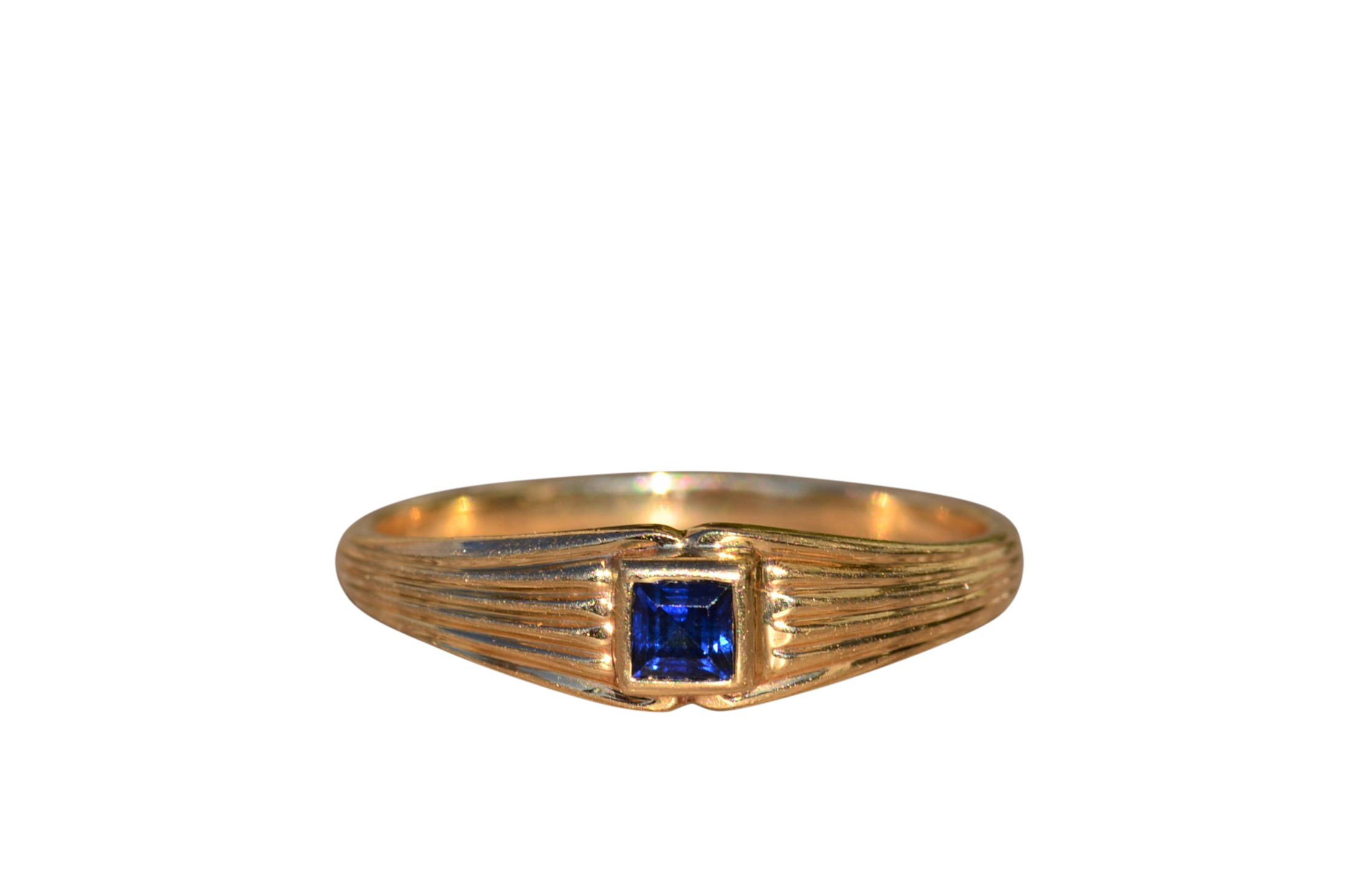 SOLD - The Nordman: Ladies Signed 14 K Gold and Sapphire Ring