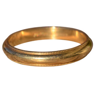 SOLD - The Zev:  Ladies 14 K Gold Polished Wedding Band