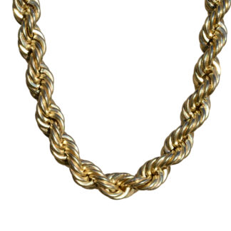 SOLD - Men's Lightweight Yellow Gold Twisted Rope Chain