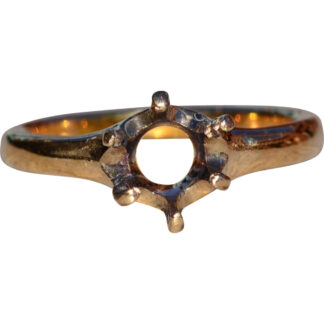 Ladies Antique 14K Yellow Gold Mounting