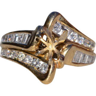 Ladies 14K Yellow Gold Semi-Mount