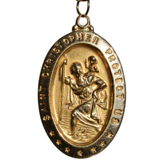 The Viajar:  14K Gold St. Christopher Medal