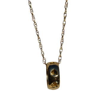 The Ivybridge:  Heart Wheel Necklace in Yellow Gold