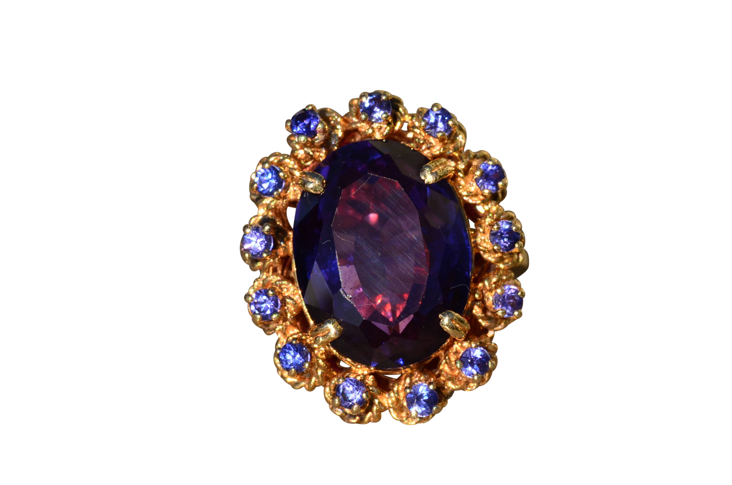 The Saunders: Ladies Bold Laboratory Grown Color Changing Sapphire Cocktail Ring
