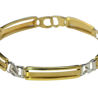 SOLD - The Mainsail:  Men's 14K Two Tone Gold Bracelet