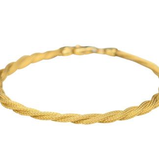 SOLD - The Paddock:  Ladies Twisted Mesh Style Bracelet in 14K Gold