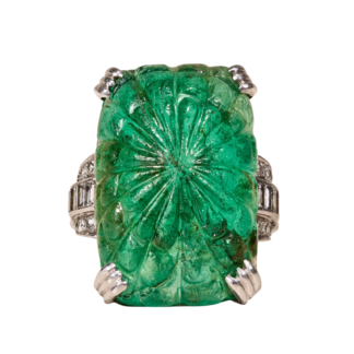 The Eleanor: Extremely Rare Antique Colombian Emerald Ring