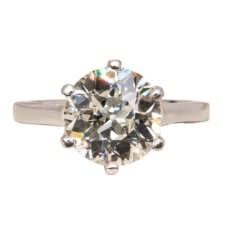 The Ares:  3.04 Carat Old European Cut Diamond Engagement Ring