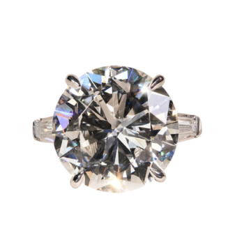The Adrianna:  GIA Graded 5.89 Carat Round Brilliant Cut Diamond in Platinum