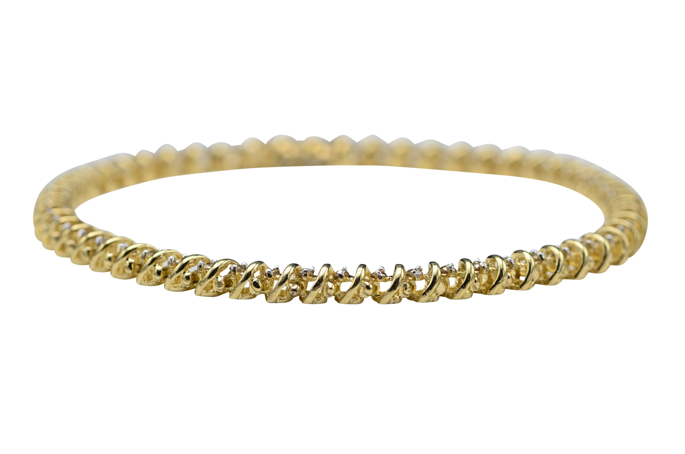 The Lisselton: Ladies Yellow Gold Bracelet set with 1 CTW Diamonds