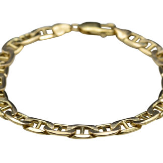 SOLD - The Gowran:  Gentleman's Italian Made Yellow Gold Mariner Bracelet