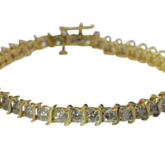 The Eadestown:  Ladies 14K Yellow Gold Bracelet set with 5 CTW Diamonds